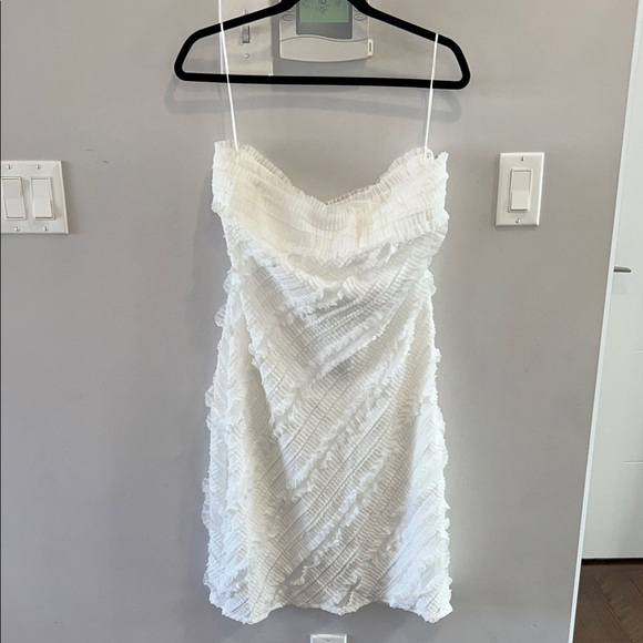 Anthropologie ENDLESS ROSE STRAPLESS TEXTURED FITTED MINI DRESS NWT - Picture 2 of 11